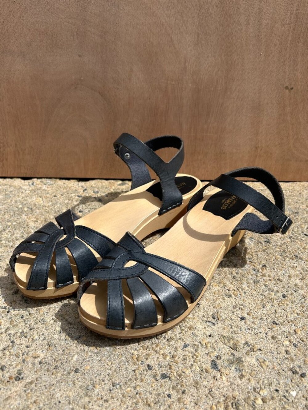 Dark Navy Swedish Hasbeens Clog Sandals